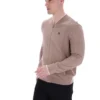 Veste de survêtement Ferguson à mailles ouvertes et empiècements en pointelle, couleur Mocha Meringue