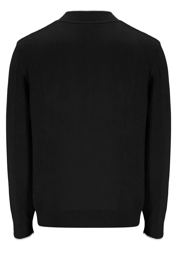 Veste de survêtement Ferguson noire à mailles ouvertes et empiècements en pointelle