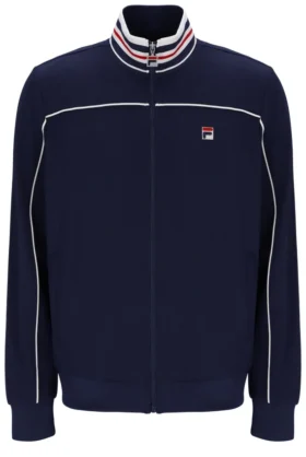 Veste de survêtement Fila Federico bleu marine à col bordé