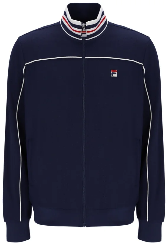 Veste de survêtement Fila Federico bleu marine à col bordé