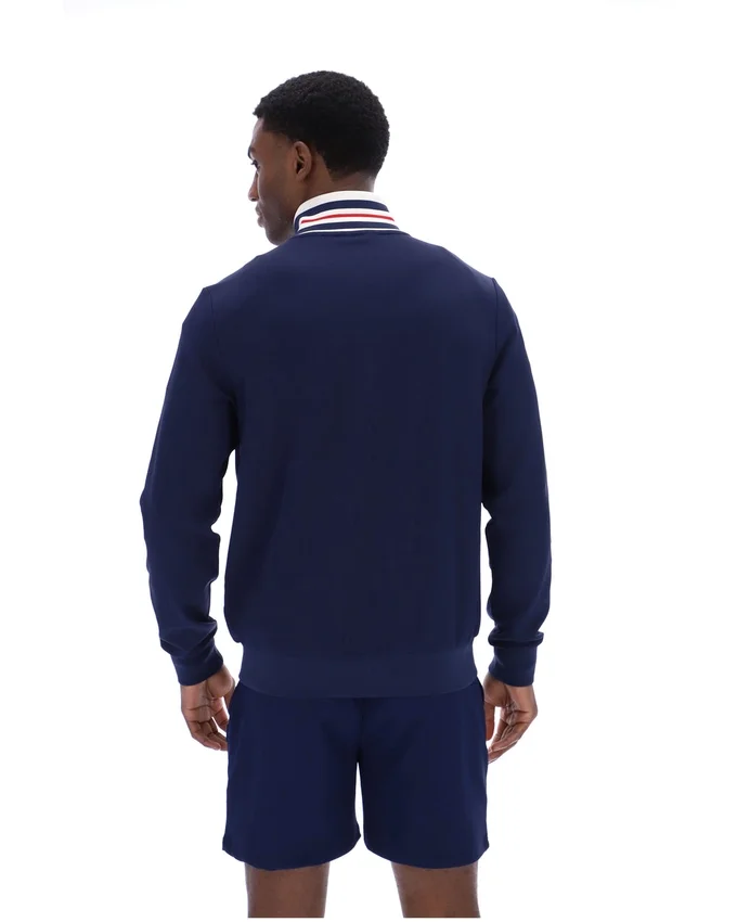Veste de survêtement Fila Federico bleu marine à col bordé
