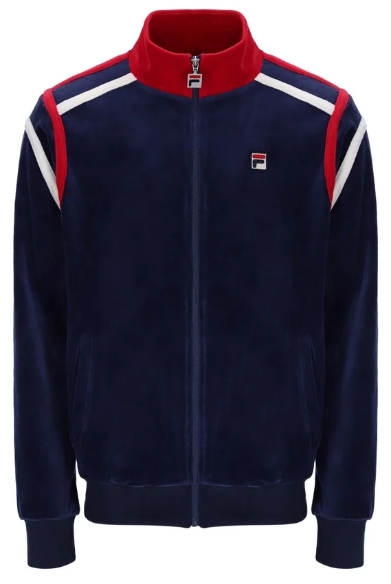 Veste de survêtement Fila Gabriele bleu marine à empiècements contrastés