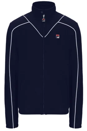 Veste de survêtement Fila Noble Archive à passepoils, bleu marine