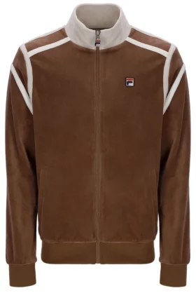 Veste de survêtement Gabriele à empiècements contrastés, couleur cappuccino