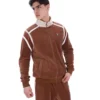 Veste de survêtement Gabriele à empiècements contrastés, couleur cappuccino