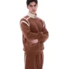 Veste de survêtement Gabriele à empiècements contrastés, couleur cappuccino