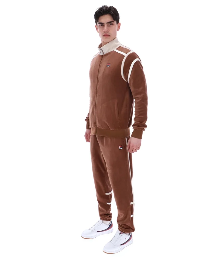 Veste de survêtement Gabriele à empiècements contrastés, couleur cappuccino