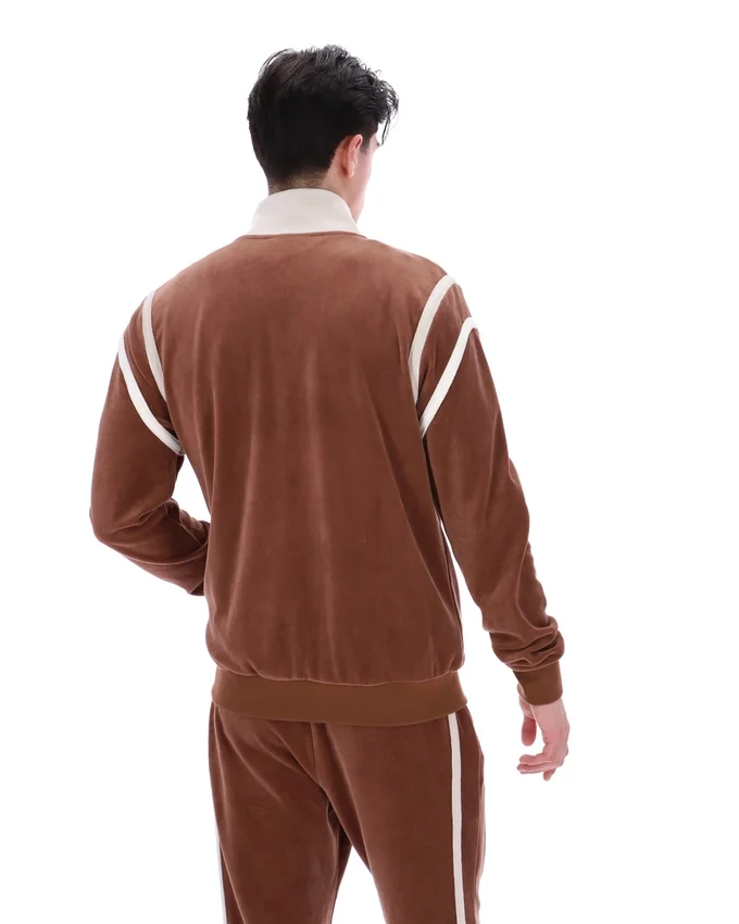 Veste de survêtement Gabriele à empiècements contrastés, couleur cappuccino