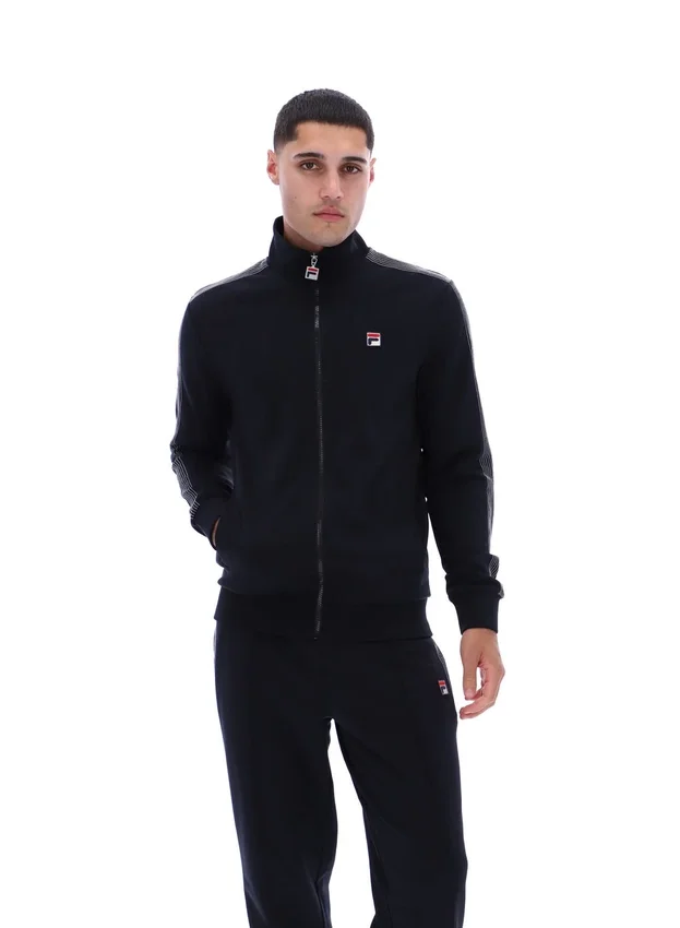 Veste de survêtement Keith noire à coutures contrastées