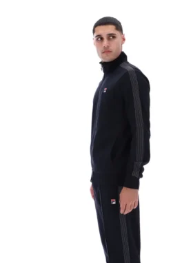 Veste de survêtement Keith noire à coutures contrastées