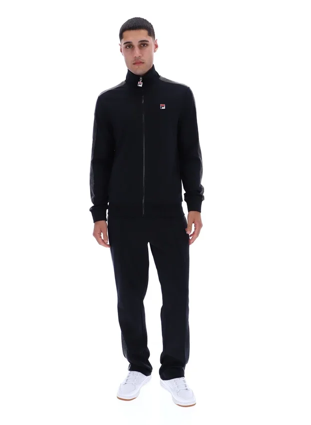 Veste de survêtement Keith noire à coutures contrastées