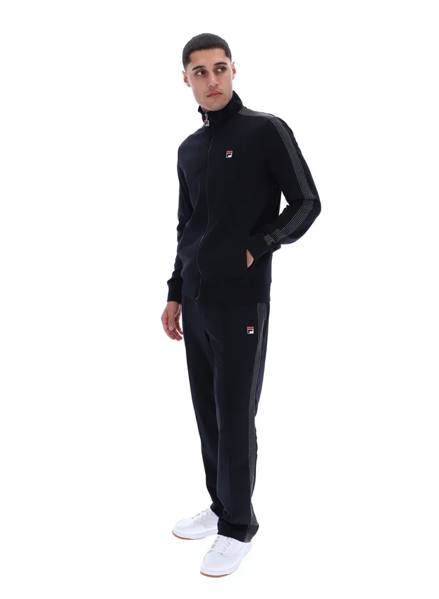 Veste de survêtement Keith noire à coutures contrastées