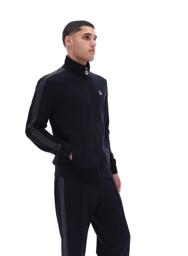 Veste de survêtement Keith noire à coutures contrastées