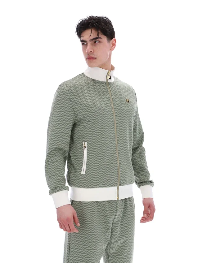 Veste de survêtement Mathers à motif chevrons, couleur écume de mer