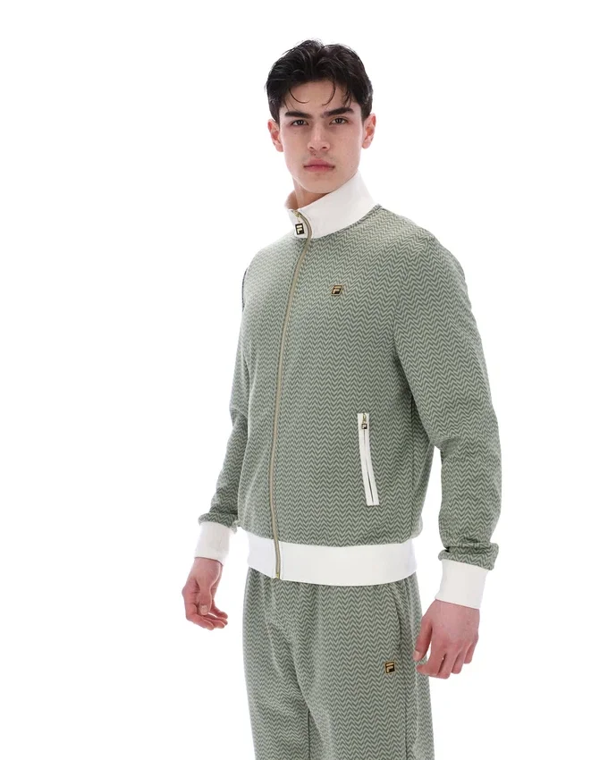 Veste de survêtement Mathers à motif chevrons, couleur écume de mer