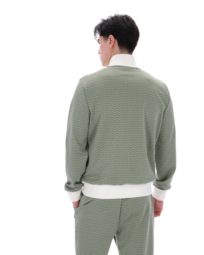 Veste de survêtement Mathers à motif chevrons, couleur écume de mer