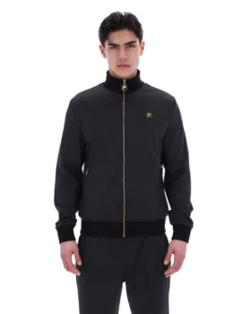 Veste de survêtement Mathers à motif chevrons noire