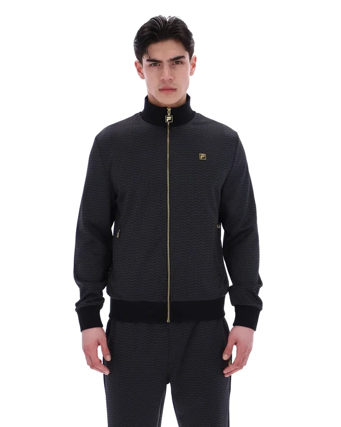 Veste de survêtement Mathers à motif chevrons noire