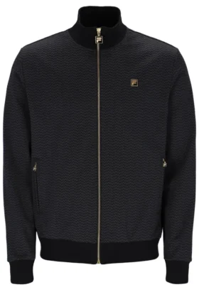 Veste de survêtement Mathers à motif chevrons noire