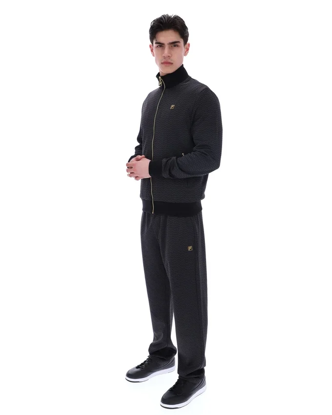 Veste de survêtement Mathers à motif chevrons noire
