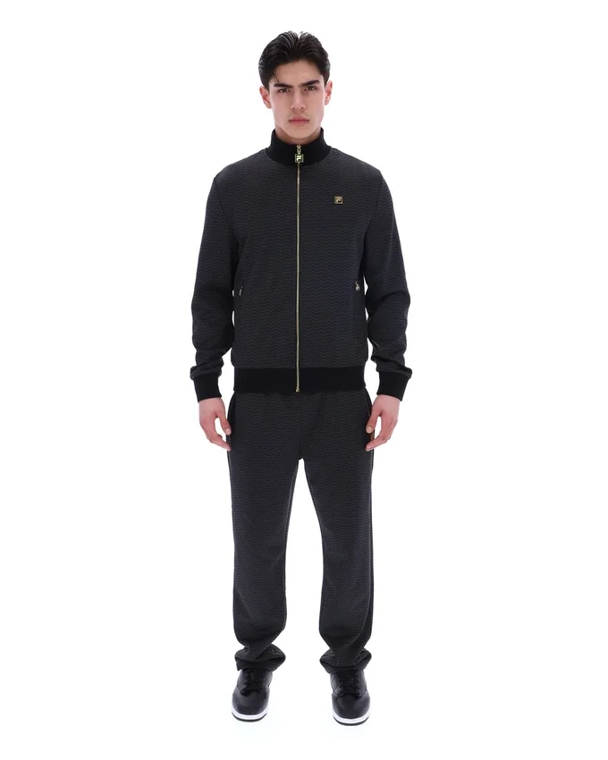 Veste de survêtement Mathers à motif chevrons noire