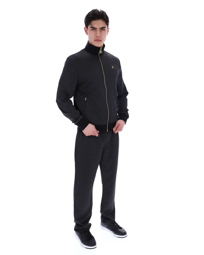 Veste de survêtement Mathers à motif chevrons noire