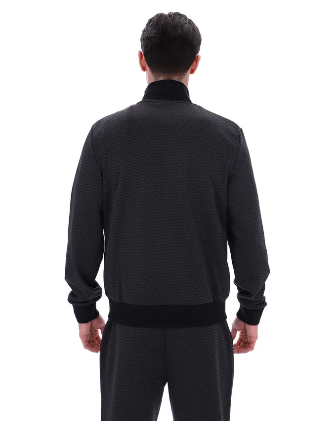 Veste de survêtement Mathers à motif chevrons noire