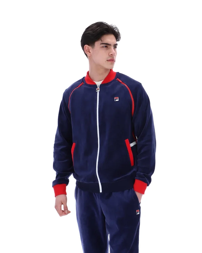 Veste de survêtement polyvalente Fila Daniele Archive bleu marine