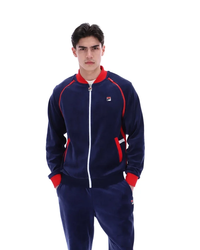 Veste de survêtement polyvalente Fila Daniele Archive bleu marine