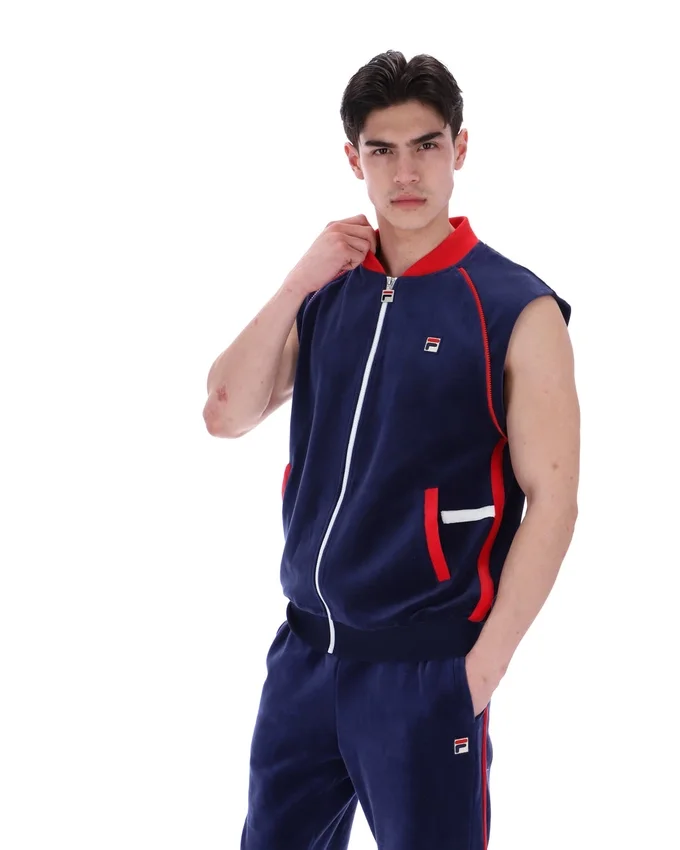 Veste de survêtement polyvalente Fila Daniele Archive bleu marine
