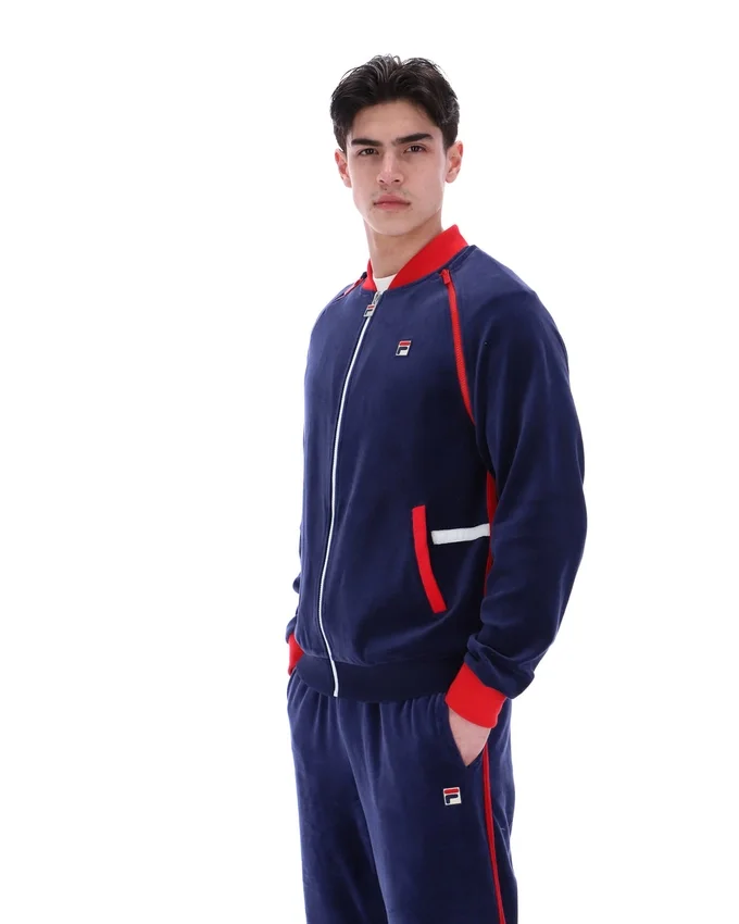 Veste de survêtement polyvalente Fila Daniele Archive bleu marine