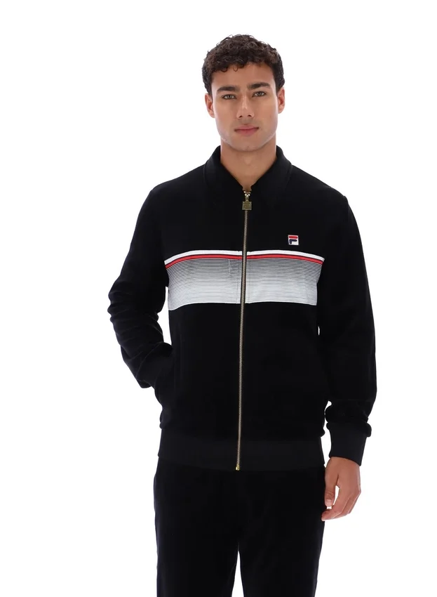 Veste de survêtement rayée Malakai noire