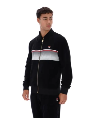 Veste de survêtement rayée Malakai noire