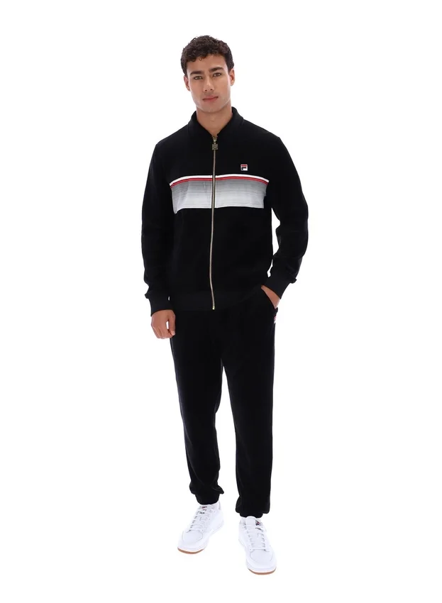 Veste de survêtement rayée Malakai noire