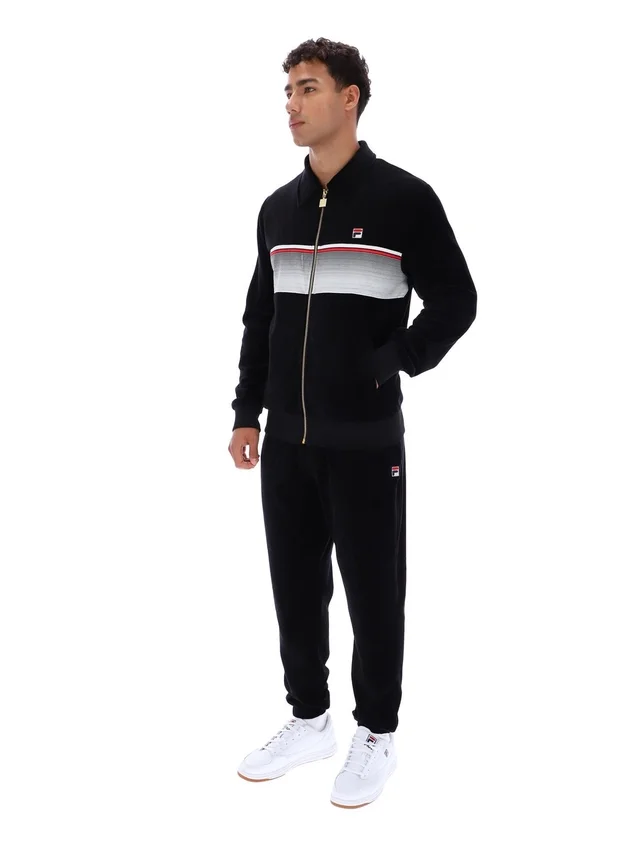 Veste de survêtement rayée Malakai noire