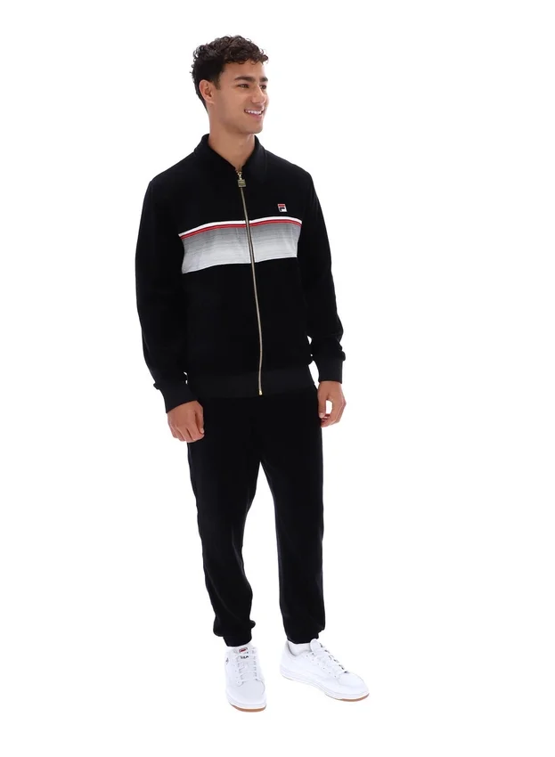 Veste de survêtement rayée Malakai noire