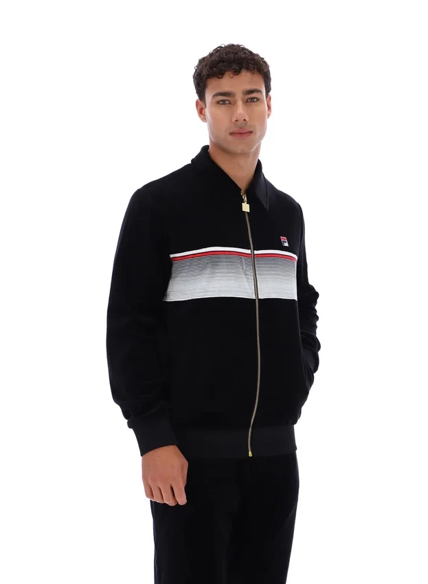 Veste de survêtement rayée Malakai noire