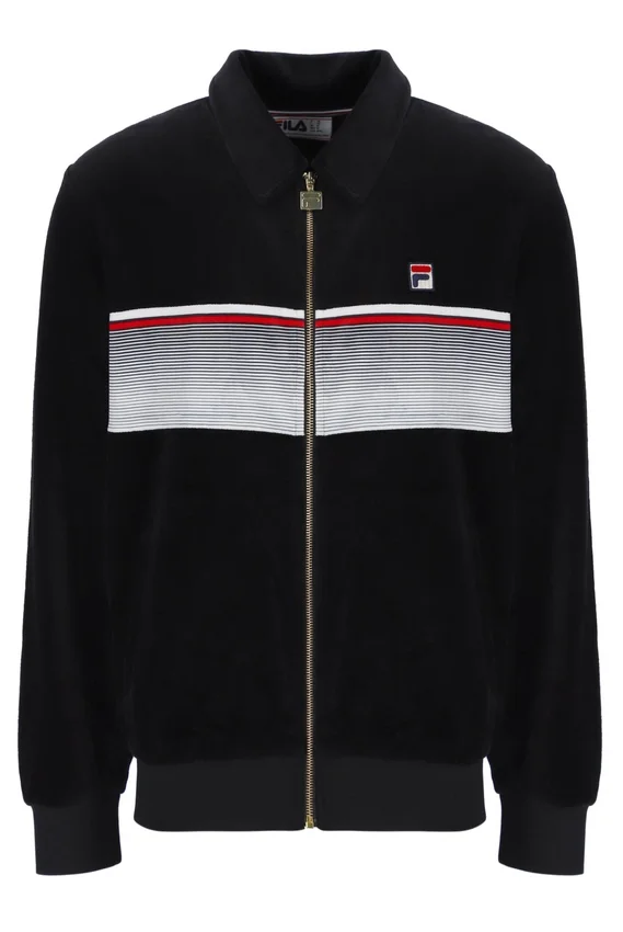 Veste de survêtement rayée Malakai noire