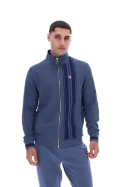 Veste de survêtement à rayures imprimées « Dante » indigo vintage
