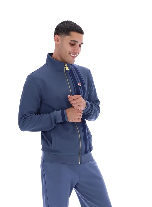 Veste de survêtement à rayures imprimées « Dante » indigo vintage