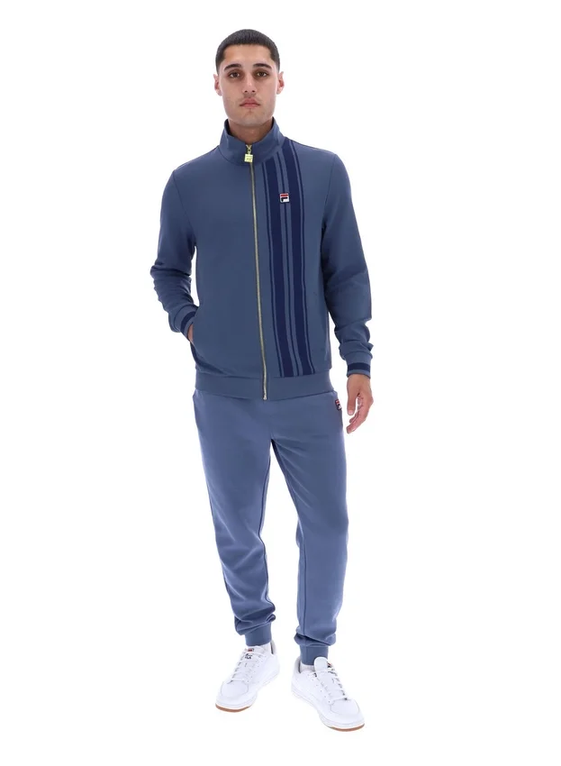 Veste de survêtement à rayures imprimées « Dante » indigo vintage