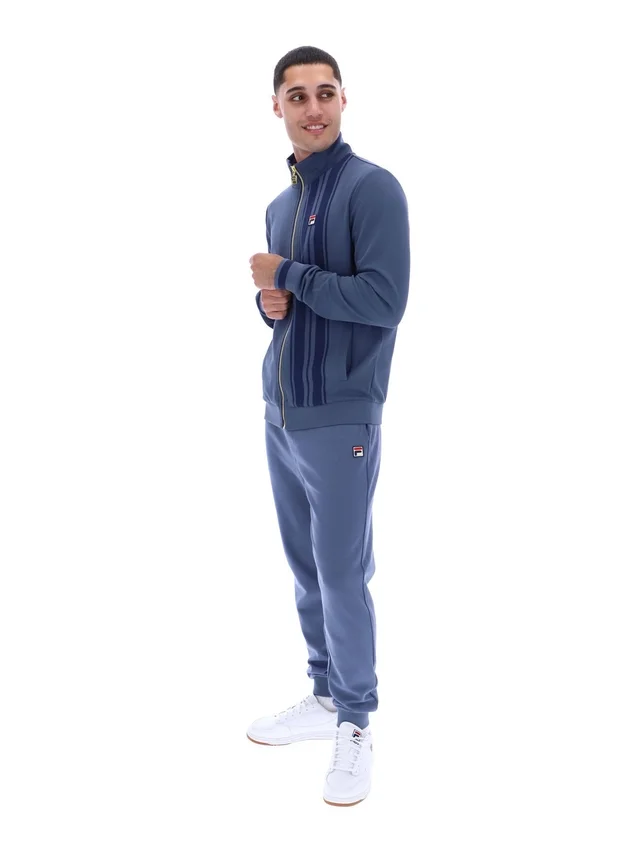 Veste de survêtement à rayures imprimées « Dante » indigo vintage
