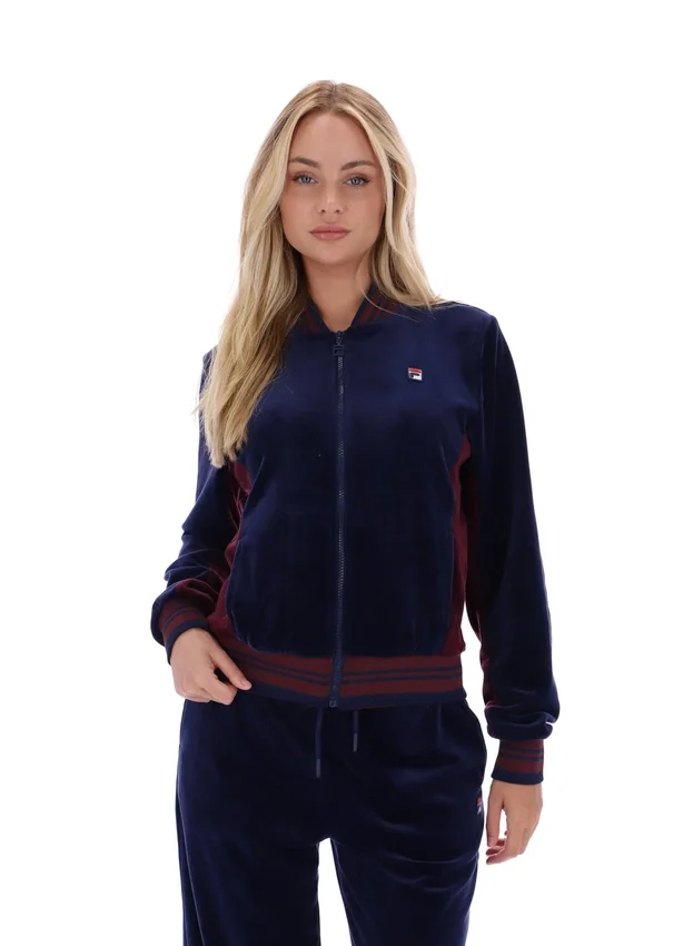Veste de survêtement zippée Fila Jenesis bleu marine style baseball