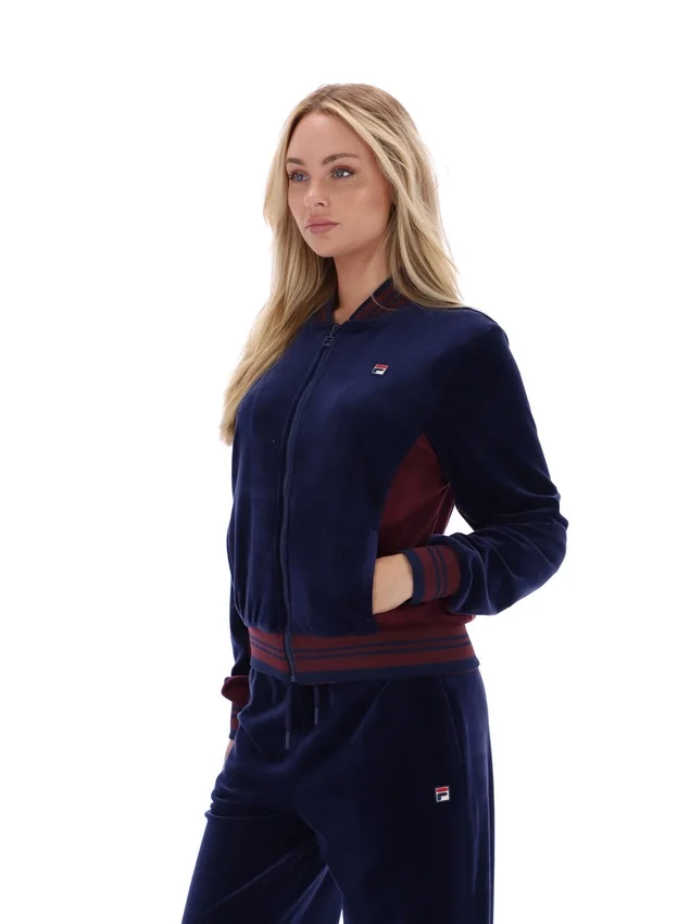 Veste de survêtement zippée Fila Jenesis bleu marine style baseball