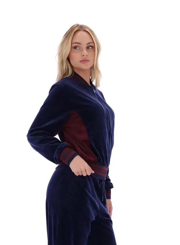Veste de survêtement zippée Fila Jenesis bleu marine style baseball