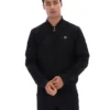 Veste Dean noire en simili-daim à fermeture éclair intégrale