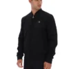 Veste Dean noire en simili-daim à fermeture éclair intégrale