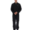 Veste Dean noire en simili-daim à fermeture éclair intégrale