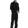 Veste Dean noire en simili-daim à fermeture éclair intégrale