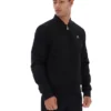 Veste Dean noire en simili-daim à fermeture éclair intégrale